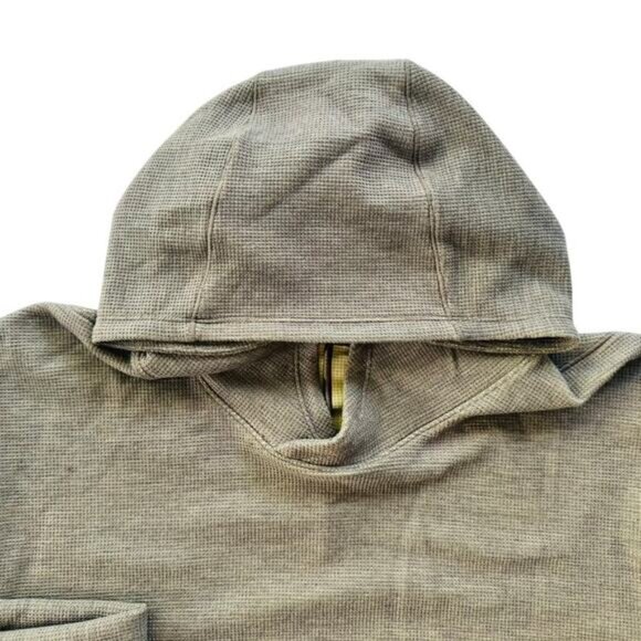 Lululemon Shift Stitch Hoodie Heathered Rover Tan Size XL Waffle Long Sleeve - Picture 4 of 9